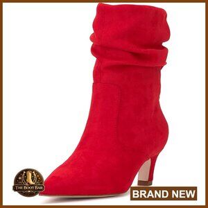 Faux Suede Ankle Booties Kitten Heel Fall Dress Shoes